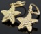 14k Yellow Gold Star Fish Earrings