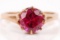 14k Pink Sapphire Solitaire Ring