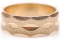 14k Yellow Gold Patterned Band