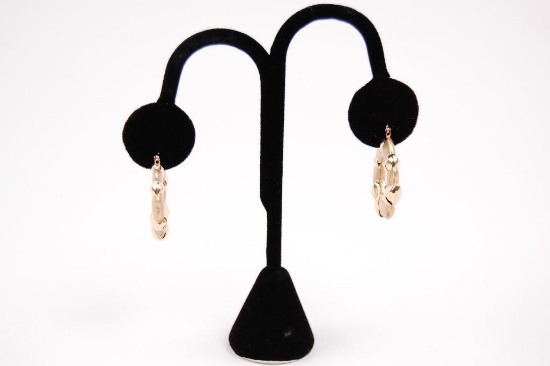 14k Yellow Gold Bold Hoop Earrings