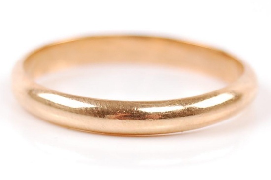 14k Yellow Gold Comfort Fit Wedding Band