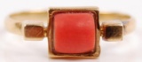 18k Yellow Gold Coral Ring