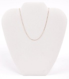 14k Yellow Gold Paper Clip/Closed Link Chain Necklace