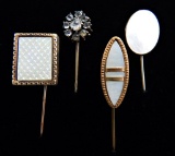 Lot of 5 : Antique Mother of Pearl Stick Pins