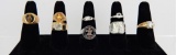 Lot of 6 : Men's Vintage Gold-Electroplate Rings