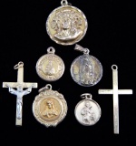 Lot of 7: Gold Filled REligious Pendants