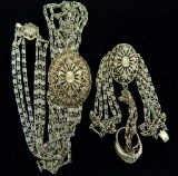 Vintage Filigree Chain Jewelry Set