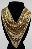 Whiting & Davis Mesh Chainmail Bib Collar Necklace