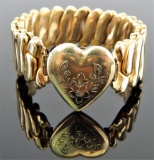 Gold Filled Sweetheart Locket Expansion Bracelet