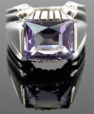 Sterling Silver & Color Change Sapphire Ring