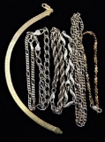 Sterling Silver Chain Bracelets Lot