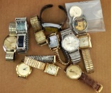 Lot of vintage Men's Watches and Parts