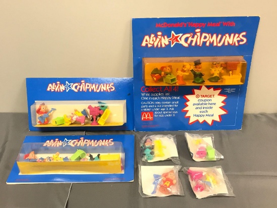 Group of McDonalds Happy Meal : Alvin and the Chipmunks advertising premium toy display