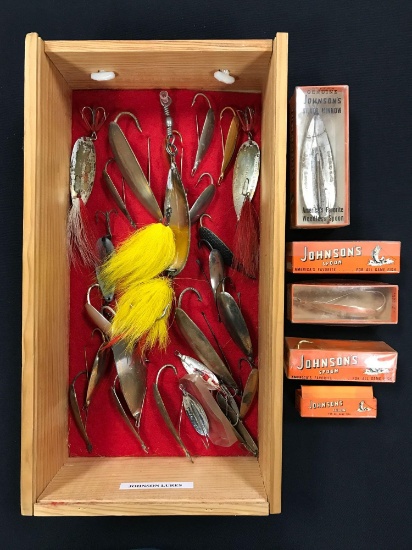 Case with Johnson spoon Lures