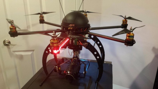 Professional custom built carbon fiber drone for the pro or hobbyist with large ambitions.
