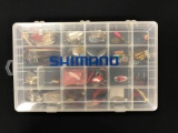 Shimano case with spinners and spoons