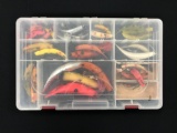 Plano tackle box with flat fish lures