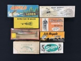 Box lot of vintage fishing Lures in original boxes