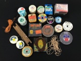 Box lot of old fishing line