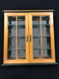 Hanging wall cabinet with glass doors
