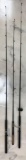 Group of 3 Shakespeare ugly stik fishing rods