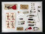 Case with vintage south bend Lures