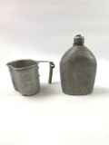 World War I US army canteen and cup