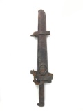 Indian war/World War I US Army bayonet with leather frog