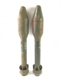 Group of 2 US Army practice mortar rounds