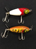 Two vintage South Bend mini diddee fishing Lures