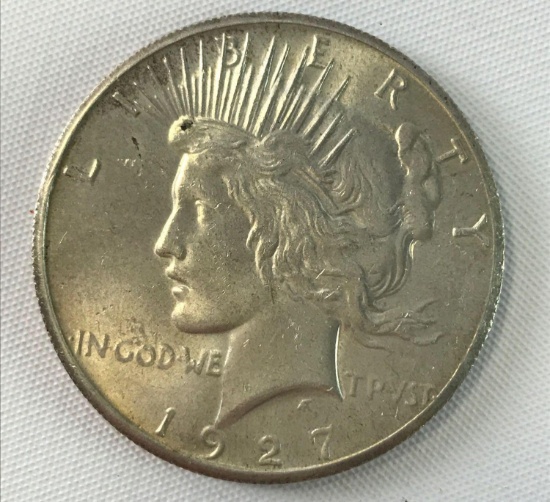 1927-P peace silver dollar