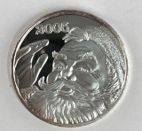 Christmas 2005 one troy ounce fine silver round