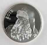 Christmas 2012 one troy ounce fine silver round