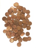 Group of great Britain pennies