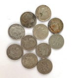 Group of 11 Roosevelt silver dimes