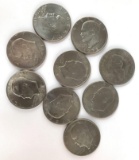 Group of nine Eisenhower dollars