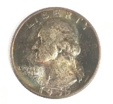 1955-P Washington silver quarter