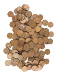 Large group of Lincoln head pennies