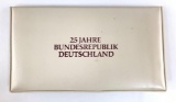 25th anniversary of the Federal Republic of Germany silver round and first day cover