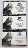 2004-06 United States mint 50 State quarters Silver proof set
