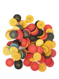 Large group of vintage casino chips