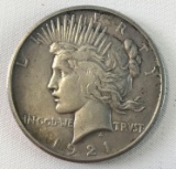 1921-P peace silver dollar