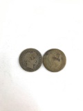 Group of two barber silver dimes
