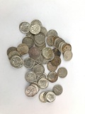 Group of 49 Roosevelt silver dimes