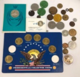 Group of medals, tokens, and others
