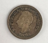 1897 Ecuador 1/2 silver decino