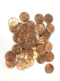 Group of 50 great Britain Gem BU pennies