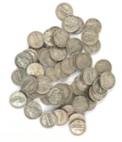 Group of 60 mercury silver dimes