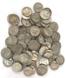 Group of 80 mercury silver dimes