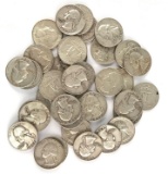 Group of 36 1957-60 Washington silver quarters